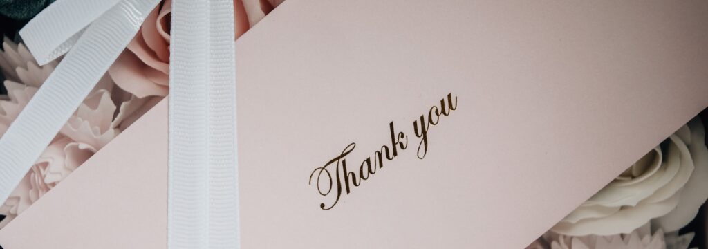 Iniziare con i ringraziamenti